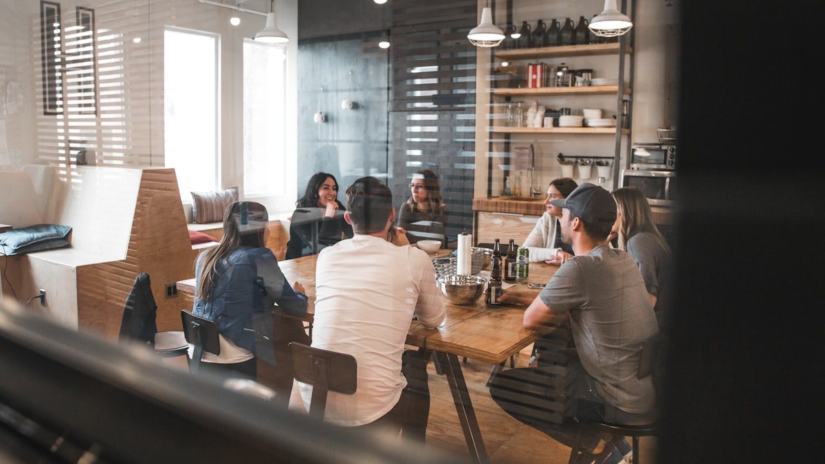 Il team di lavoro nella sede del Gruppo